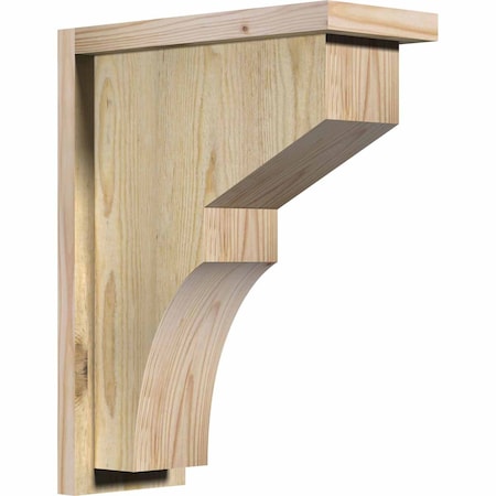 Ekena Millwork Monterey Rough Sawn Corbel w/Backplate, Douglas Fir, 6"W x 14"D x 18"H COR06X14X18MON01RDF
